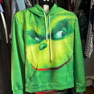 Grinch Hooded Christmas Lightweight Sweatshirt-Unisex